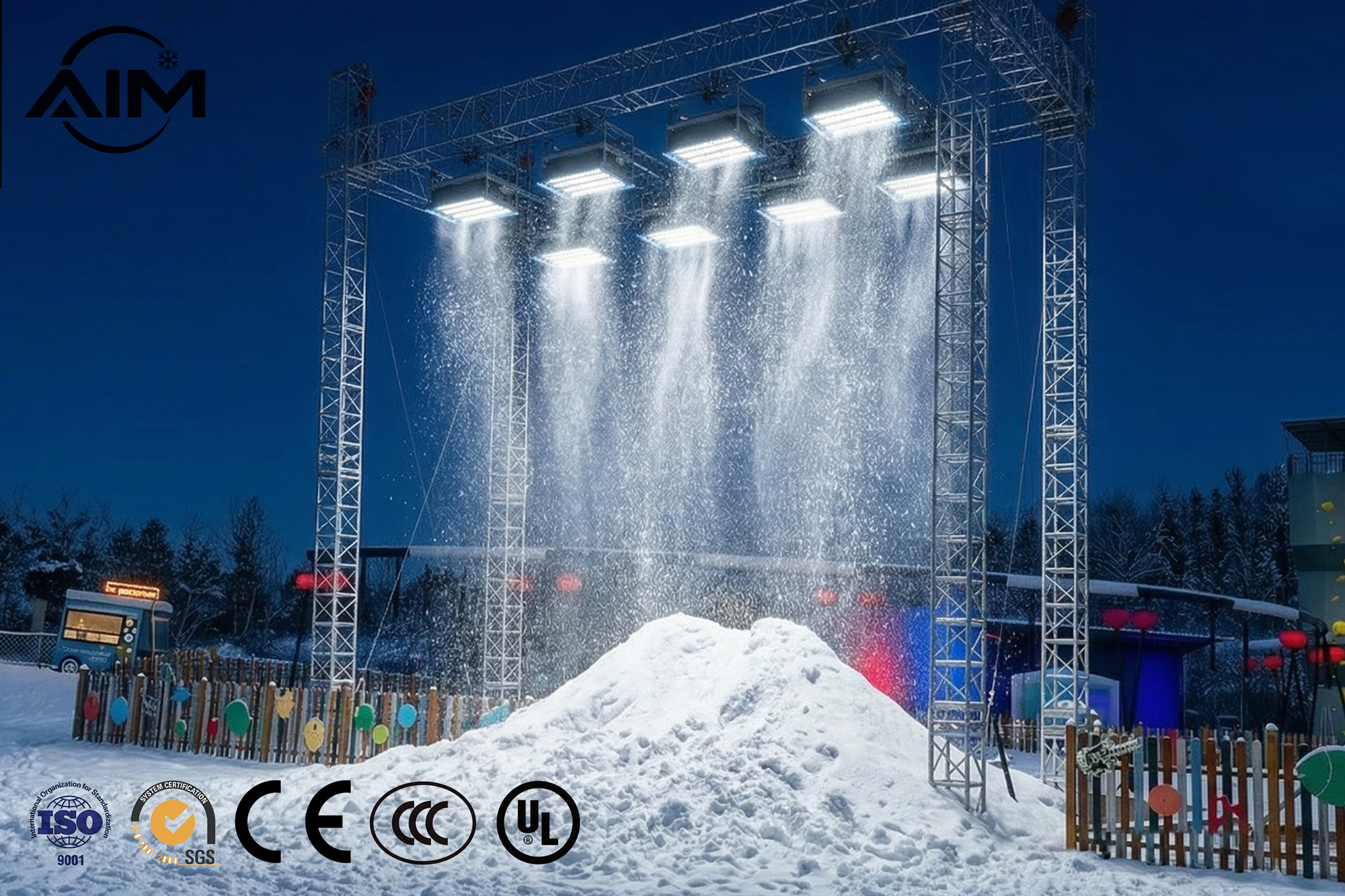 Machine à neige tombante — vue technique 1